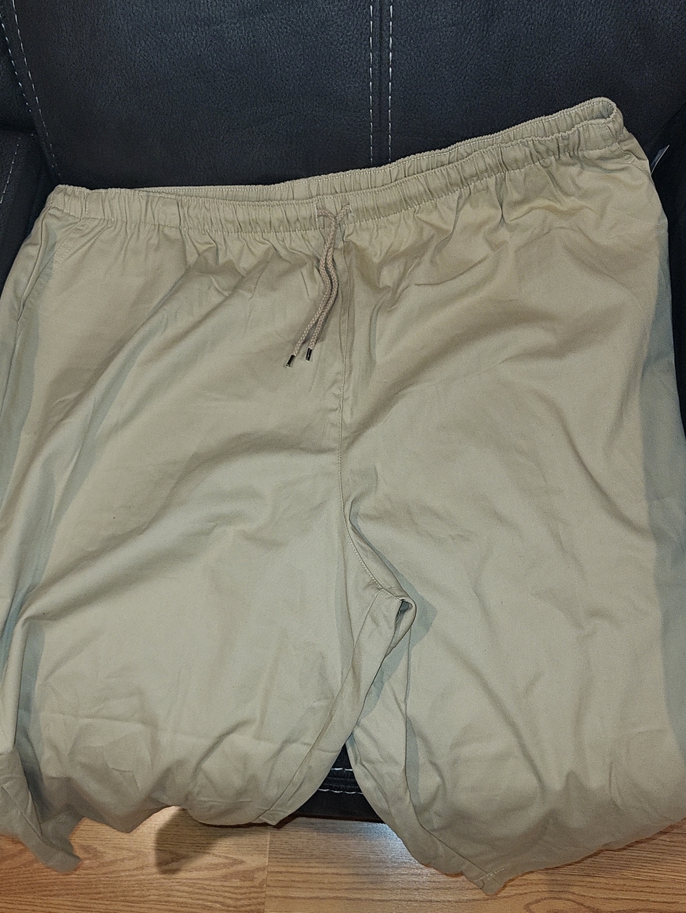 Coral Bay Elastic Waist Capris in Khaki